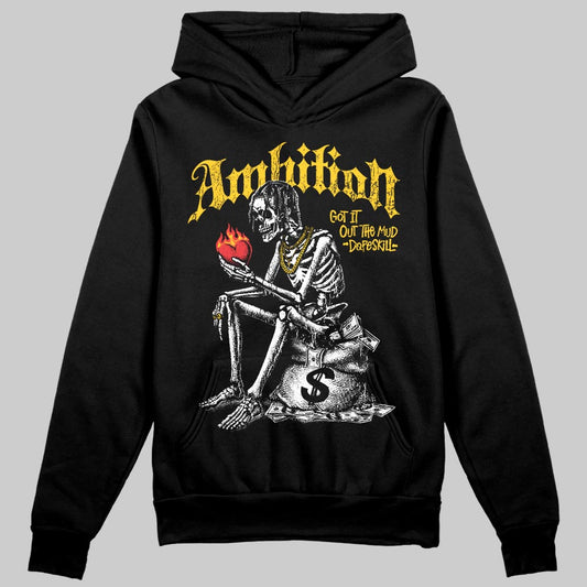 Yellow Sneakers DopeSkill Hoodie Sweatshirt Ambition Graphic Streetwear - Black