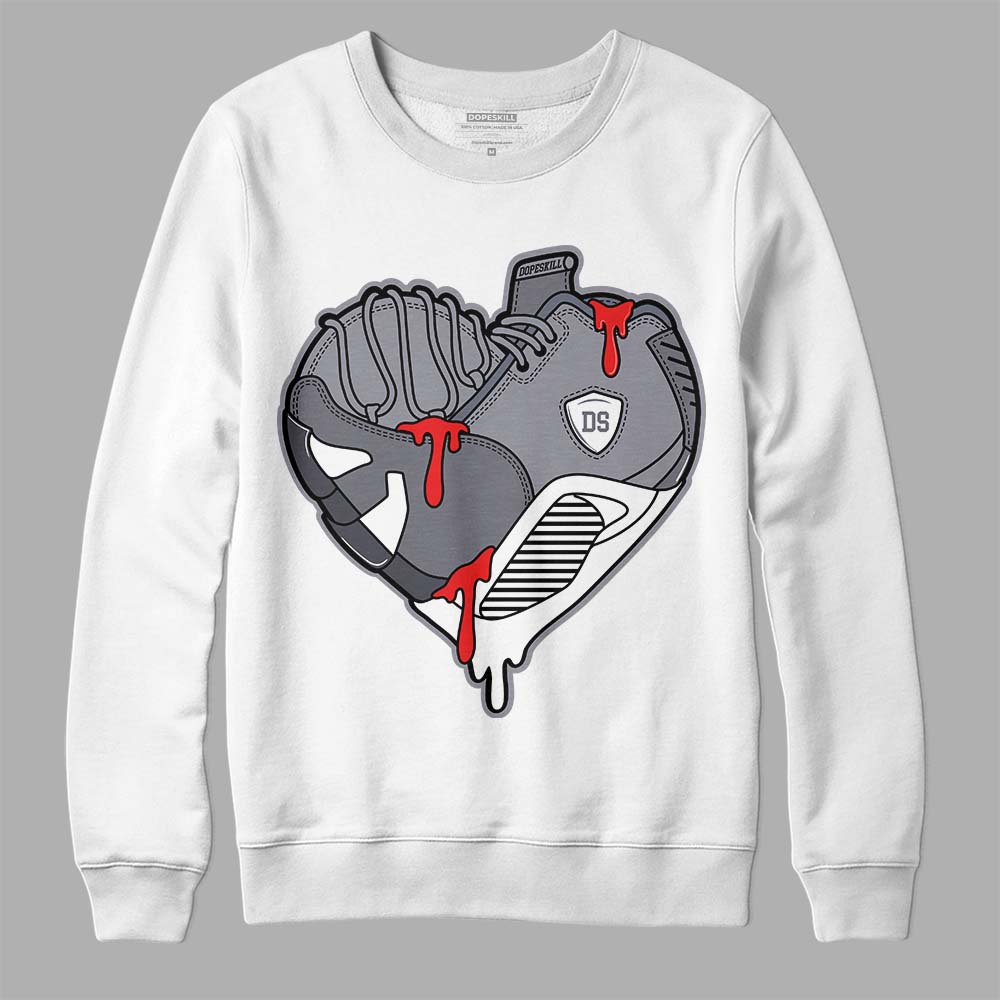 Jordan 14 Retro 'Stealth' DopeSkill Sweatshirt Heart Jordan 14 Graphic Streetwear - White