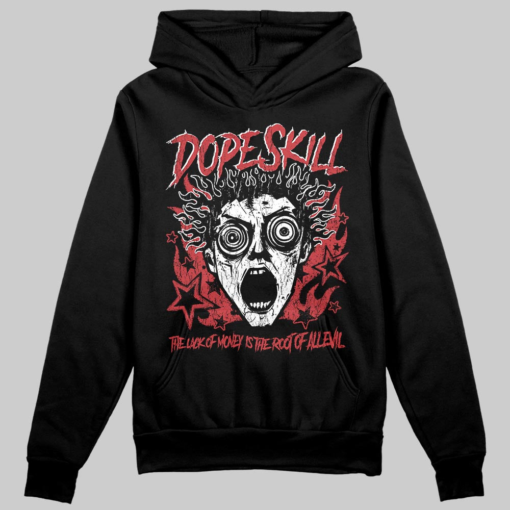 Red Sneakers DopeSkill Hoodie Sweatshirt Root of Evil Graphic Streetwear - Black