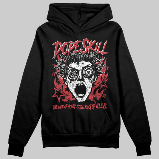 Red Sneakers DopeSkill Hoodie Sweatshirt Root of Evil Graphic Streetwear - Black