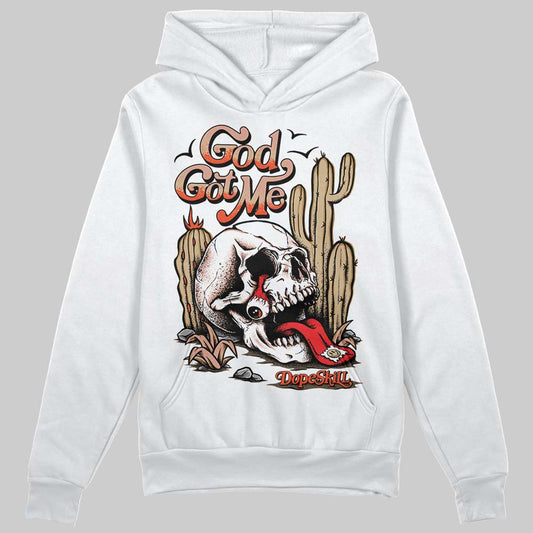 TAN Sneakers DopeSkill Hoodie Sweatshirt God Got Me Graphic Streetwear - White 