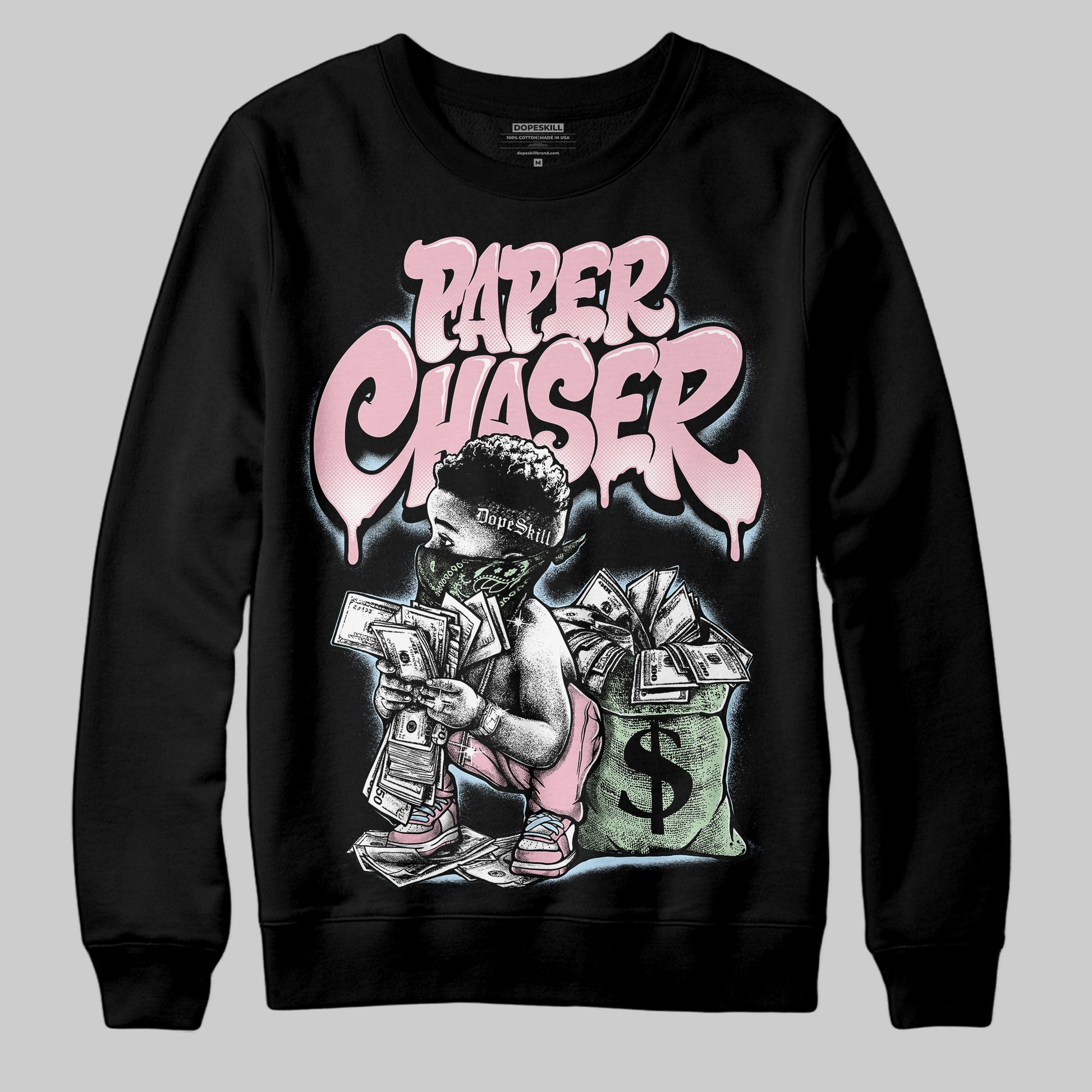 Jordan 4 Retro Valentine's Day (2026) (GS) DopeSkill Sweatshirt Paper Chaser Boy Graphic Streetwear - black