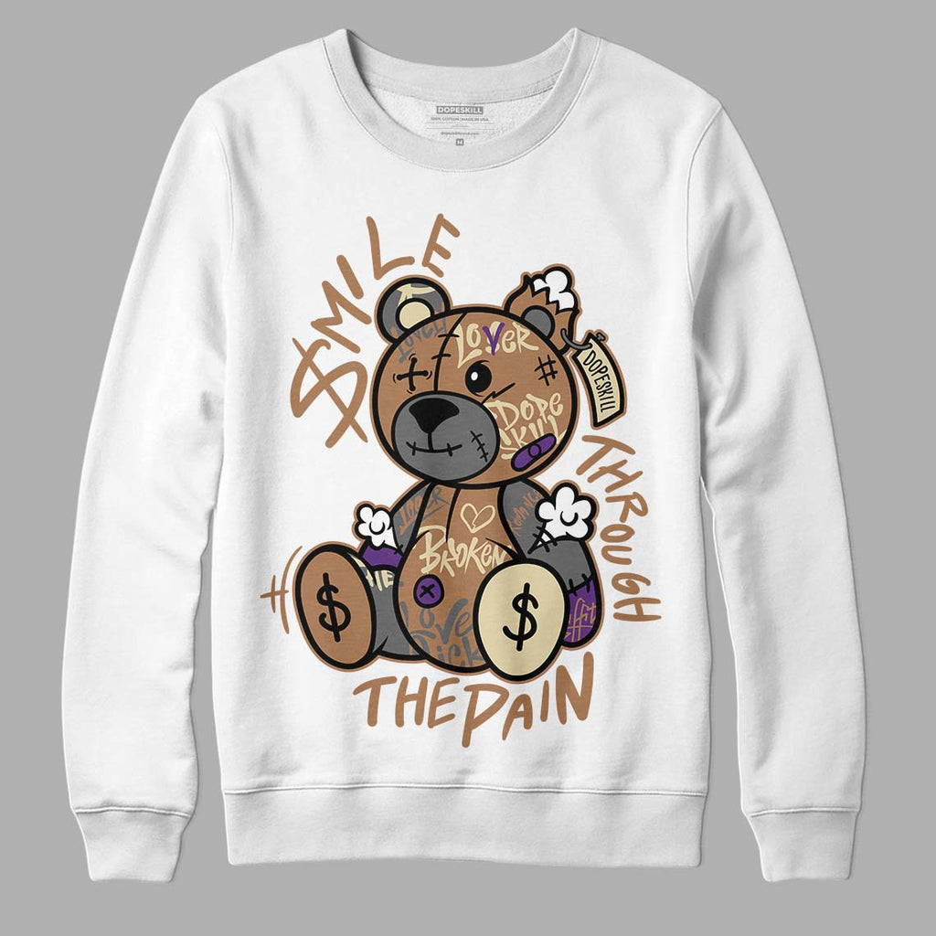 Jordan 6 WMNS Gore-Tex Brown Kelp DopeSkill Sweatshirt Smile Through The Pain Graphic Streetwear - White