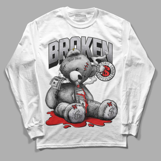 Grey Sneakers DopeSkill Long Sleeve T-Shirt Sick Bear Graphic Streetwear - White