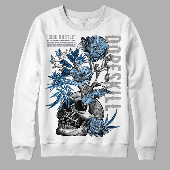Jordan 6 Retro Cool Grey DopeSkill Sweatshirt Side Hustle Graphic Streetwear - White 