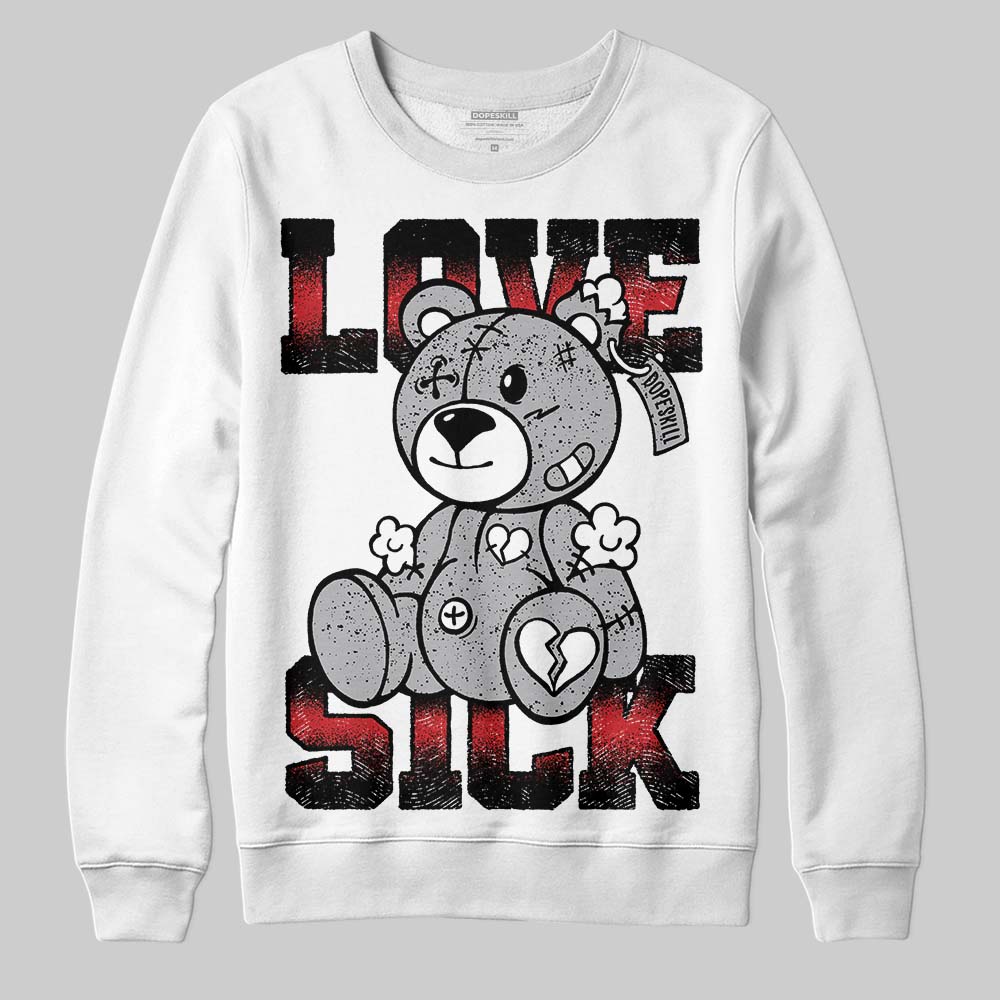 Jordan 4 OG “White Cement” DopeSkill Sweatshirt Love Sick Graphic Streetwear - White