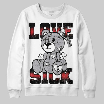 Jordan 4 OG “White Cement” DopeSkill Sweatshirt Love Sick Graphic Streetwear - White