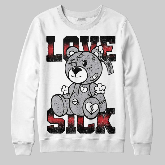 Jordan 4 OG “White Cement” DopeSkill Sweatshirt Love Sick Graphic Streetwear - White