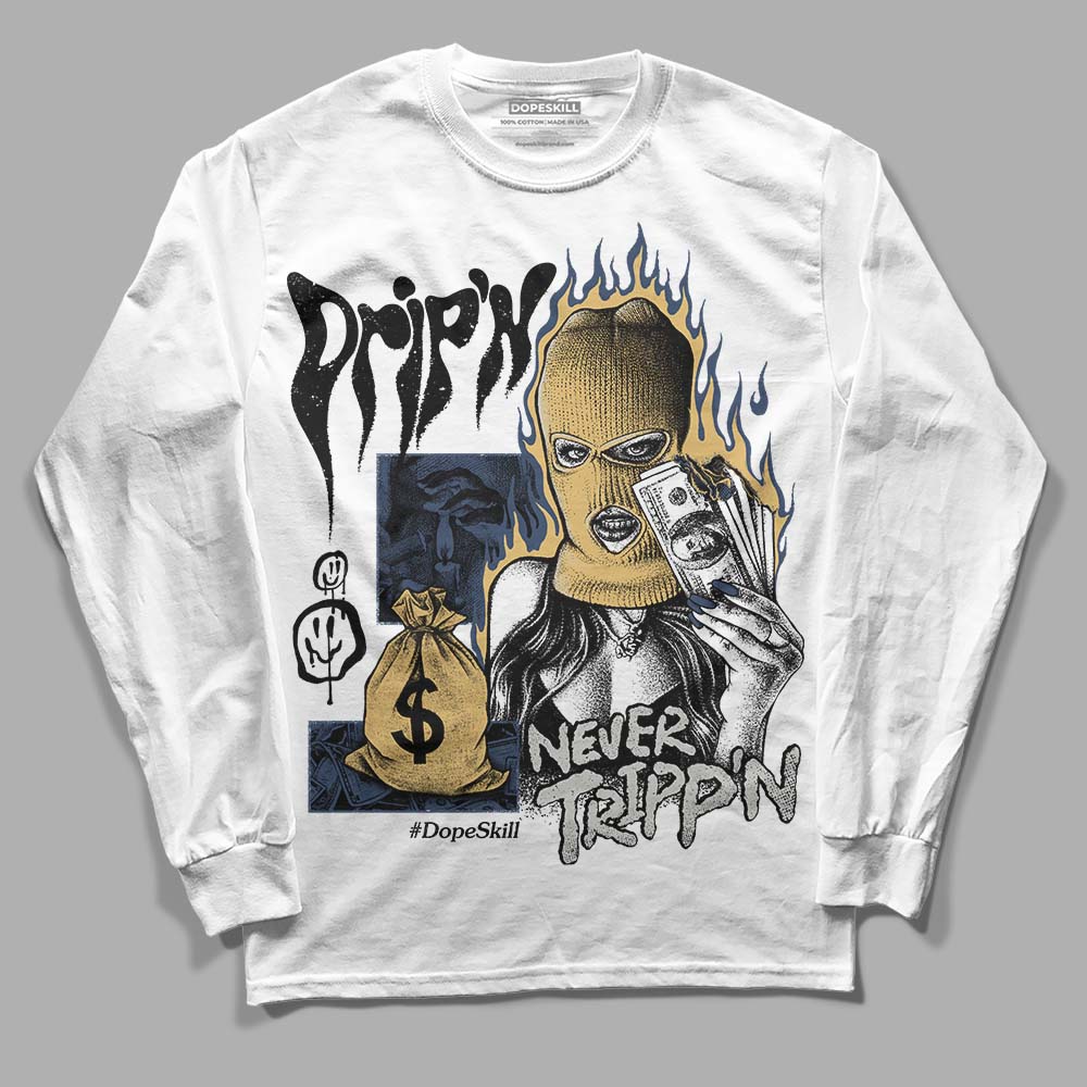 A Ma Maniere x Jordan 5 Dawn “Photon Dust” DopeSkill Long Sleeve T-Shirt Drip'n Never Tripp'n Graphic Streetwear - White