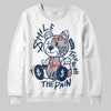 Jordan 4 SB “Summit White/Navy” DopeSkill Sweatshirt Smile Through The Pain Graphic Streetwear - White