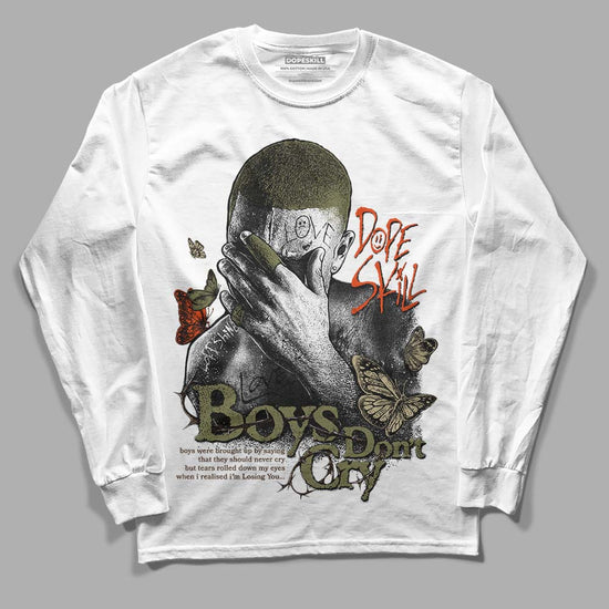 Olive Sneakers DopeSkill Long Sleeve T-Shirt Boys Don't Cry Graphic Streetwear - White