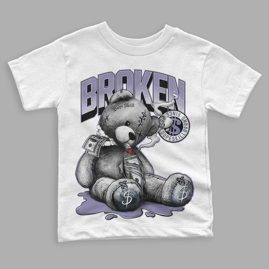 Jordan 5 Retro Low Indigo Haze DopeSkill Toddler Kids T-shirt Sick Bear Graphic Streetwear - White