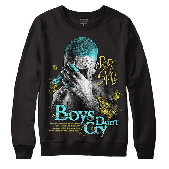 Jordan 5 Aqua DopeSkill Sweatshirt Boys Don't Cry Graphic Streetwear - Black