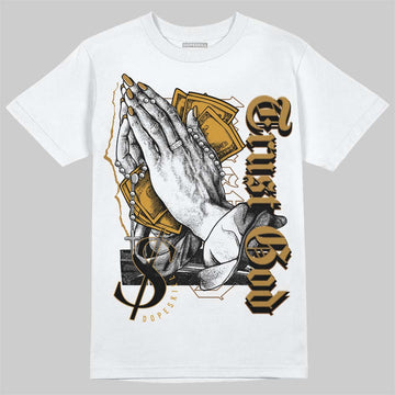 Jordan 13 Wheat 2023 DopeSkill T-Shirt Trust God Graphic Streetwear - White