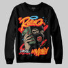 Red Sneakers DopeSkill Sweatshirt Rolling in Money Graphic Streetwear - Black
