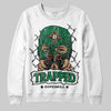 Green Sneakers DopeSkill Sweatshirt New Trapped Graphic Streetwear - White