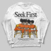 Orange, Black and White Sneakers DopeSkill Long Sleeve T-Shirt New Seek First Graphic Streetwear - White
