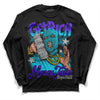 Jordan 6 "Aqua" DopeSkill Long Sleeve T-Shirt Get Rich Graphic Streetwear  - Black