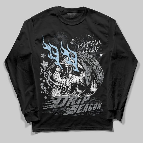 Jordan 5 Retro Wolf Grey (2026) DopeSkill Long Sleeve T-Shirt Drip Season Graphic Streetwear - Black