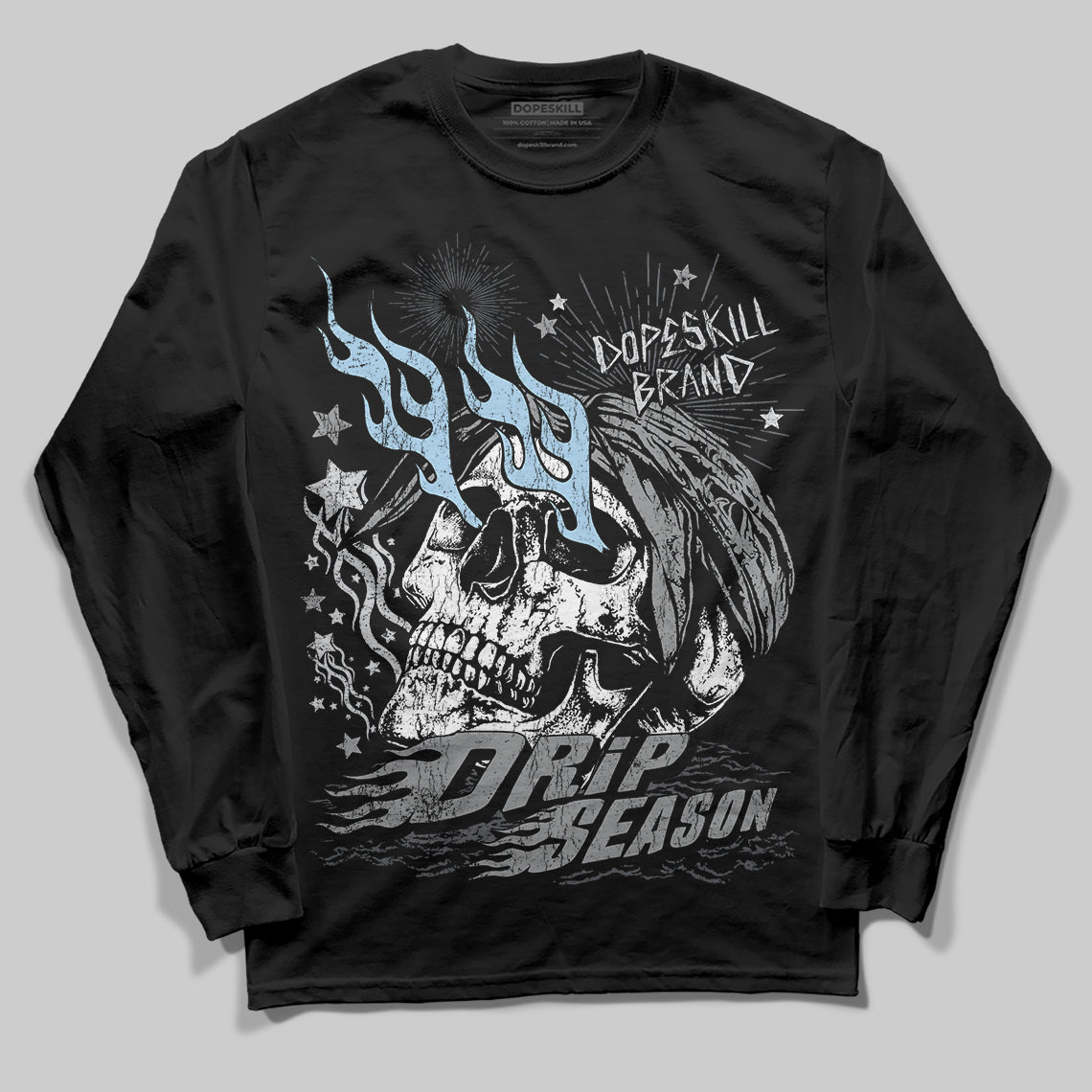 Jordan 5 Retro Wolf Grey (2026) DopeSkill Long Sleeve T-Shirt Drip Season Graphic Streetwear - Black