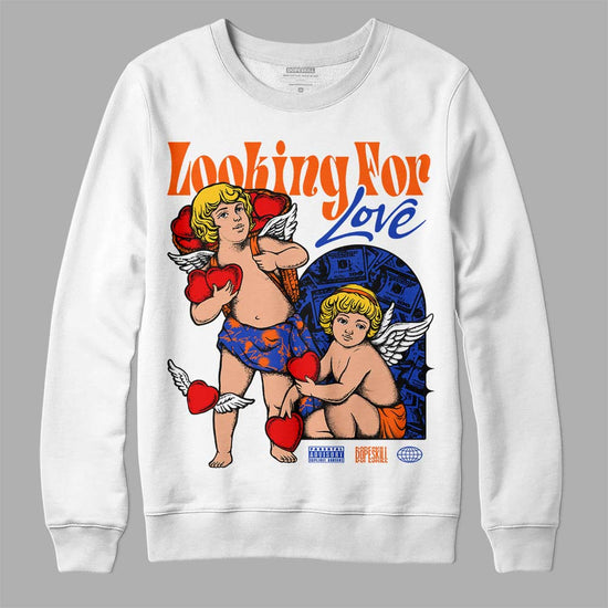 Dunk Low Futura Orange Blaze DopeSkill Sweatshirt Looking For Love Graphic Streetwear - White