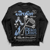 Jordan 4 WMNS 'Forget Me Not' DopeSkill Long Sleeve T-Shirt Broken Bones Graphic Streetwear - Black