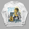 Jordan 13 “Blue Grey” DopeSkill Long Sleeve T-Shirt Drip'n Never Tripp'n Graphic Streetwear - White