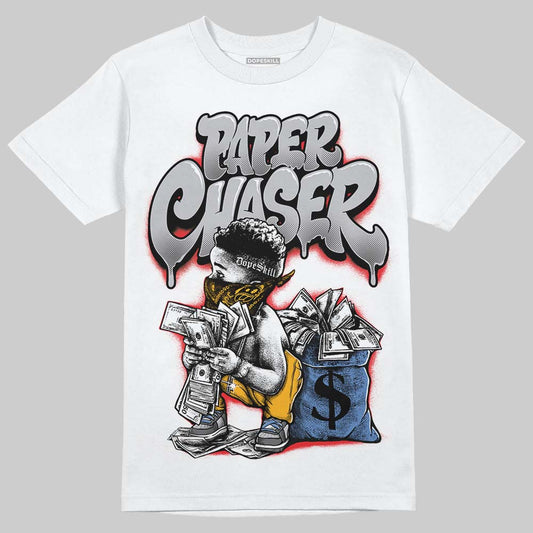 Grey Sneakers DopeSkill T-Shirt Paper Chaser Boy Graphic Streetwear - White 
