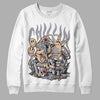 Jordan 4 Retro Frozen Moments DopeSkill Sweatshirt Chillin Graphic Streetwear - White 