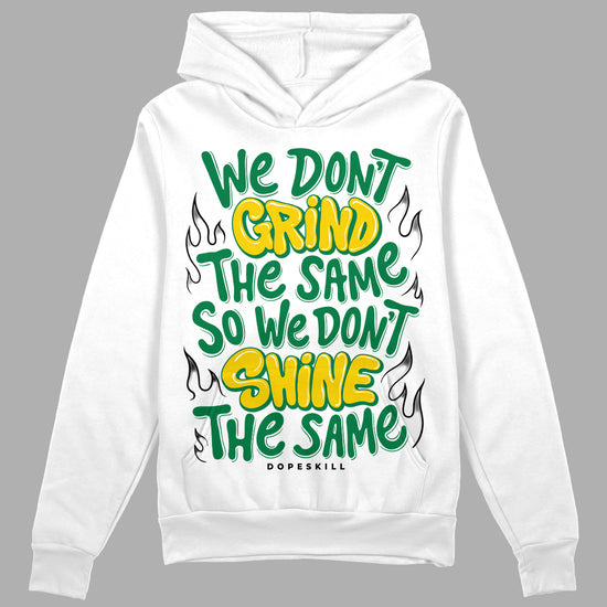 Jordan 5 “Lucky Green” DopeSkill Hoodie Sweatshirt Grind Shine Graphic Streetwear - White