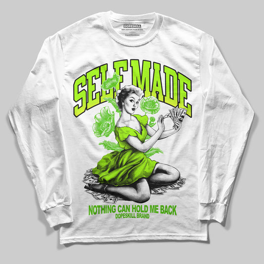 Neon Green Sneakers DopeSkill Long Sleeve T-Shirt Self Made Graphic Streetwear - White 