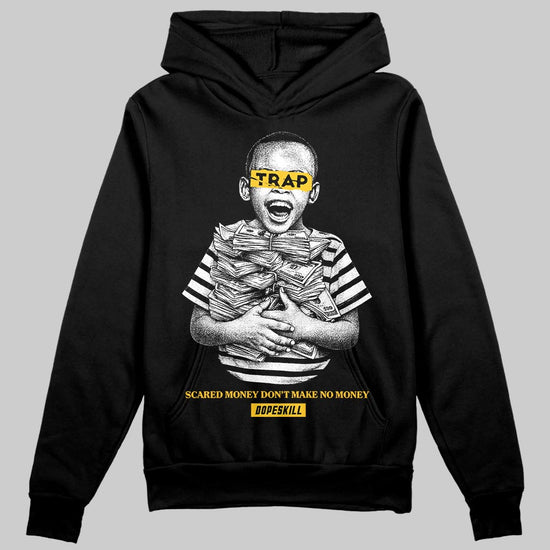Yellow Sneakers DopeSkill Hoodie Scared Money Don't Make No Money Graphic Streetwear - black
