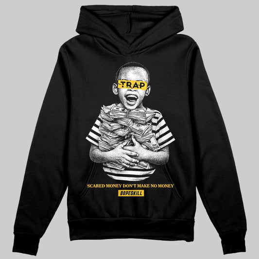 Yellow Sneakers DopeSkill Hoodie Scared Money Don't Make No Money Graphic Streetwear - black