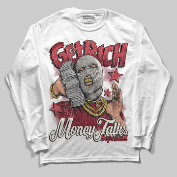 Jordan 4 “Sierra Red" DopeSkill Long Sleeve T-Shirt Get Rich Graphic Streetwear -[ White