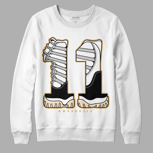 Jordan 11 "Gratitude"  DopeSkill Sweatshirt No.11 Graphic Streetwear - White 