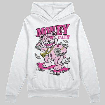 Pink Sneakers DopeSkill Hoodie Sweatshirt Money Callin' Graphic Streetwear - White 