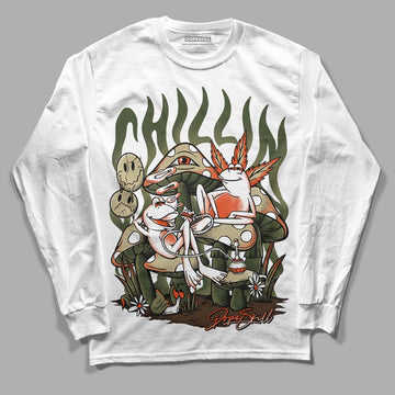 Olive Sneakers DopeSkill Long Sleeve T-Shirt Chillin Graphic Streetwear - White