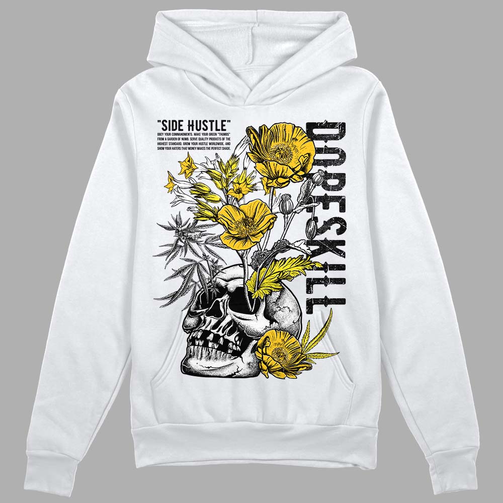 Jordan 4 Retro “Vivid Sulfur” DopeSkill Hoodie Sweatshirt Side Hustle Graphic Streetwear - White 