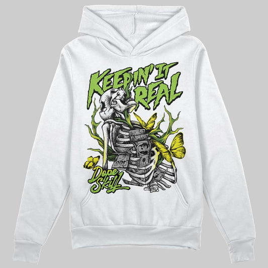 Neon Green Sneakers DopeSkill Hoodie Sweatshirt Keepin' It Real Graphic Streetwear - White