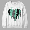 Jordan 3 "Green Glow" DopeSkill Sweatshirt Slime Drip Heart Graphic Streetwear - White 