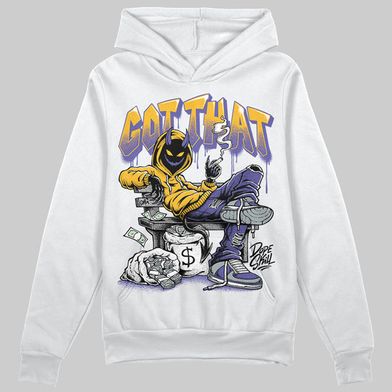 Jordan 4 Retro Lakers DopeSkill Hoodie Sweatshirt Got That Graphic Streetwear - White