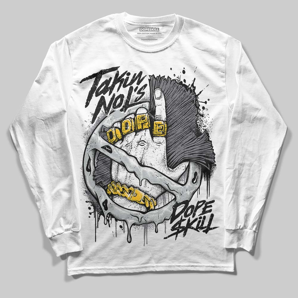 Jordan 4 “Fear” DopeSkill Long Sleeve T-Shirt Takin No L's Graphic Streetwear - White