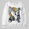 Jordan 13 “Blue Grey” DopeSkill Sweatshirt Trust God Graphic Streetwear  - White