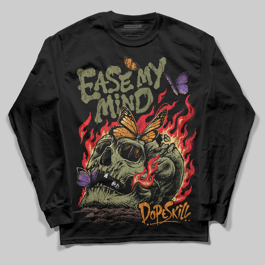 Olive Sneakers DopeSkill Long Sleeve T-Shirt Ease My Mind Graphic Streetwear - black