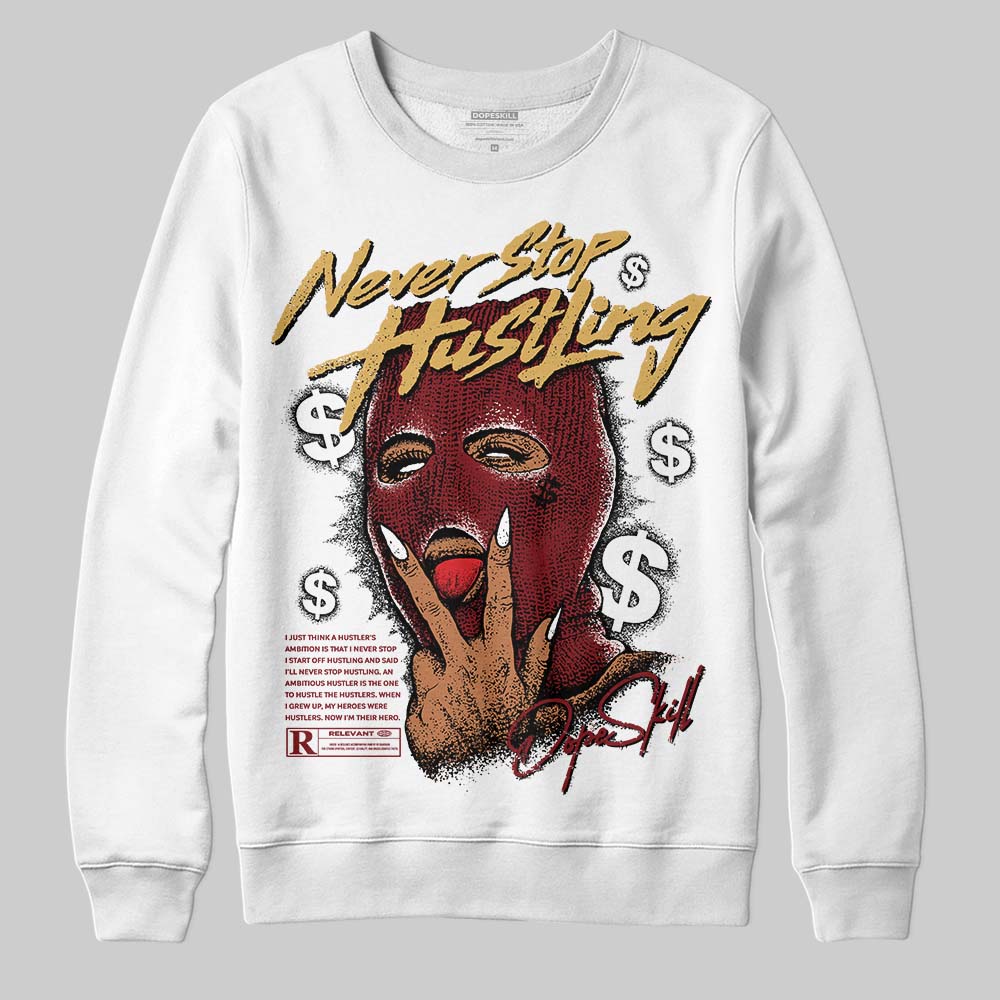 Dunk Low SE Sisterhood Sail Team Red W DopeSkill Sweatshirt Never Stop Hustling Graphic Streetwear - White