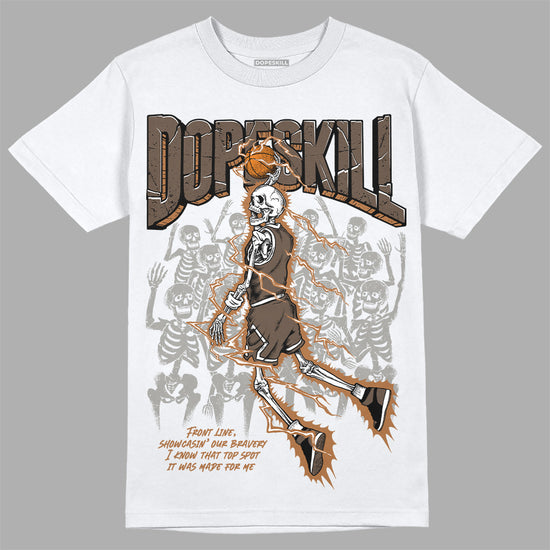 Jordan 1 Retro High OG Palomino DopeSkill T-Shirt Thunder Dunk Graphic Streetwear - White 