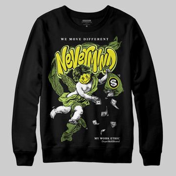 Jordan 13 Retro Bright Cactus DopeSkill Sweatshirt Nevermind Graphic Streetwear - Black