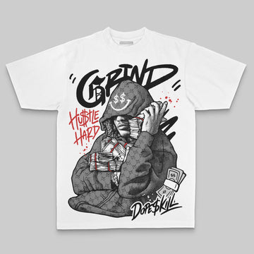 Grey Oversize Print Grind Pray DopeSkill Graphic Premium T-shirt Streetwear - White