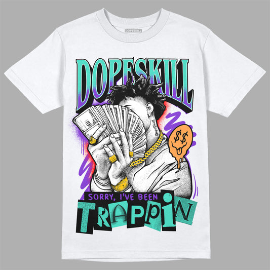 Dunk Low SE 'Safari Mix' DopeSkill T-Shirt Sorry I've Been Trappin Graphic Streetwear - White