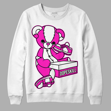 Dunk Low GS “Active Fuchsia” DopeSkill Sweatshirt Sneakerhead BEAR Graphic Streetwear - White